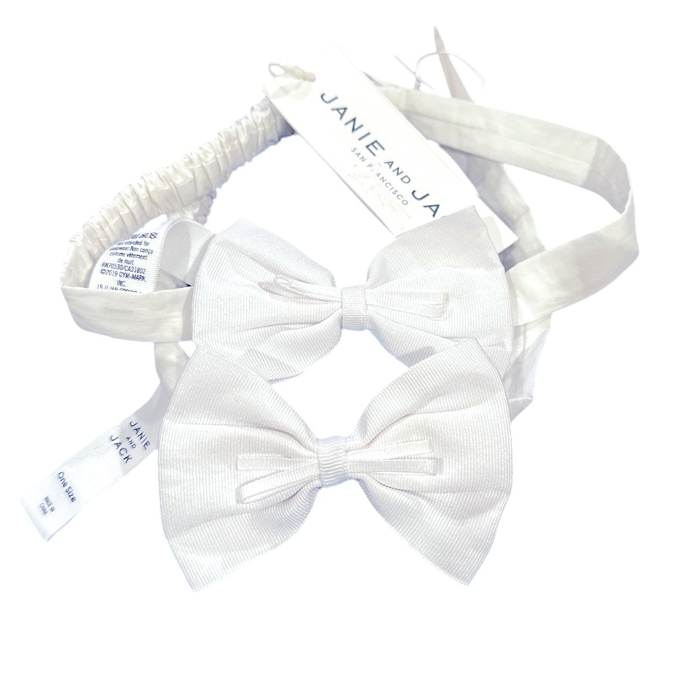 JANIE AND JACK GROSGRAIN WHITE NEW HEADBAND